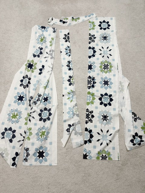 Fabric Scrap Bag – Assorted Blueprint and Nantucket Summer by Camielle Roskelly Fabric Prints for Quilting, Sewing, Crafts, and Scrap Projects.