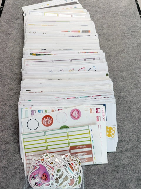 Planner Sticker Lot – 7+ lbs of Full & Partial Sticker Sheets for Happy Planner, Scrapbooking & Journaling