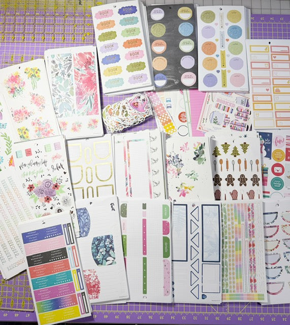 Planner Sticker Lot – 7+ lbs of Full & Partial Sticker Sheets for Happy Planner, Scrapbooking & Journaling
