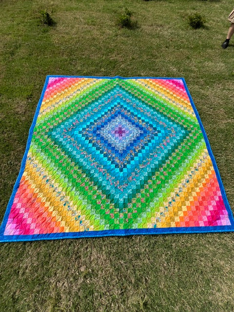 Trip Around the World – FINISHED Quilt 92” Square