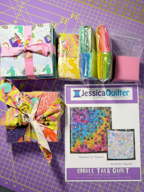 Small Talk Quilt Kit – Large 90” Quilt, Precut Fabric Kit with Pattern