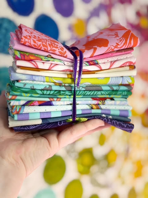 Fat Eighth Fabric Bundle – 17 Quilt Prints for Patchwork & Fussy Cutting - 2+ Yards total