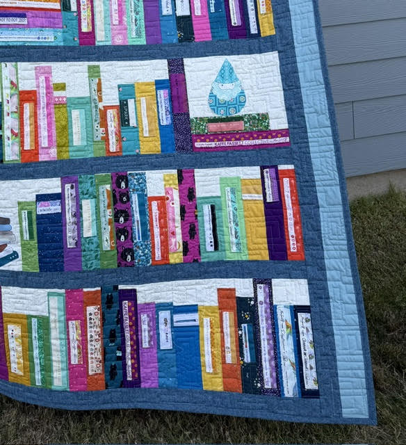 Selvage Bookshelf Quilt - FINISHED Quilt 52” x 72”